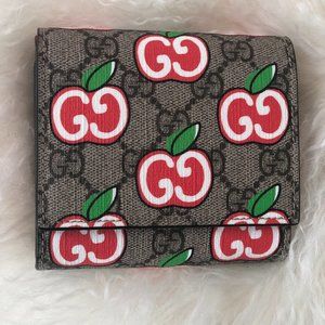 Gucci GG Supreme Canvas Apple French Wallet